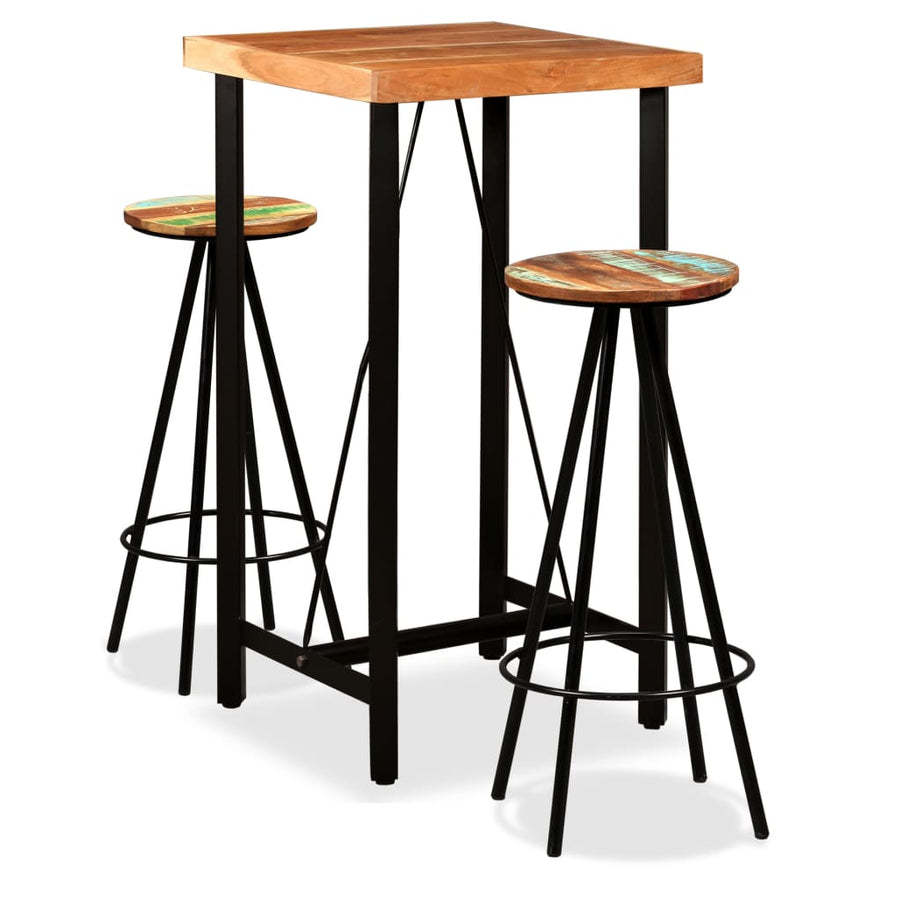 -Delige Barset Massief Acaciahout En Gerecycled Hout 3