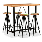 Barset 5-delig massief acaciahout gerecycled hout