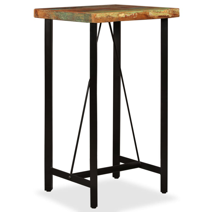 Barset Massief Gerecycled Hout, Echt Leer En Canvas -Delig 3