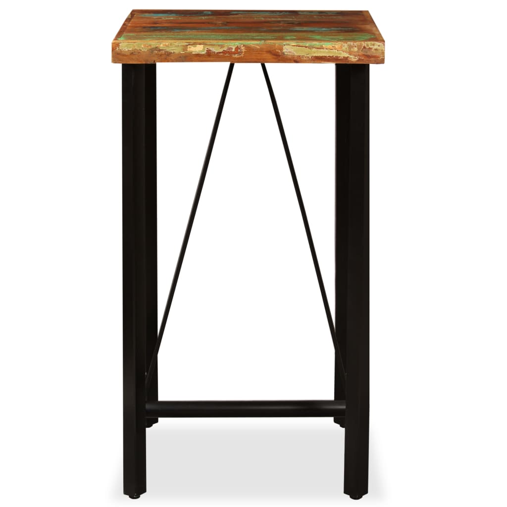 Barset Massief Gerecycled Hout, Echt Leer En Canvas -Delig 3