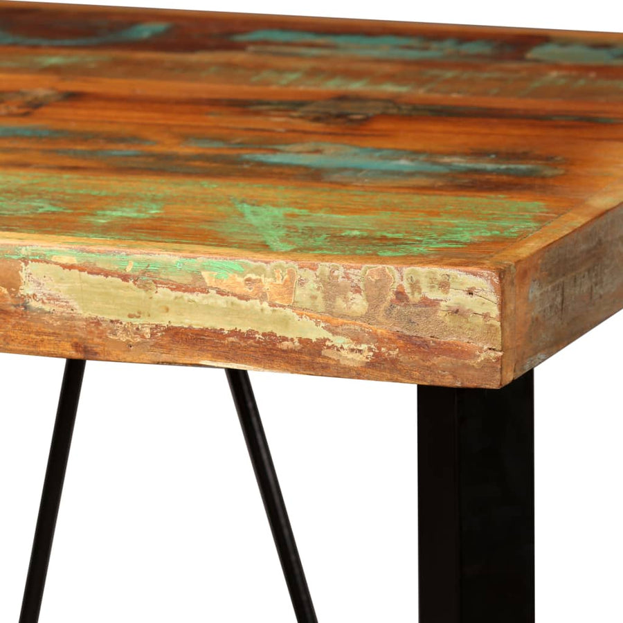 Barset Massief Gerecycled Hout, Echt Leer En Canvas -Delig 3