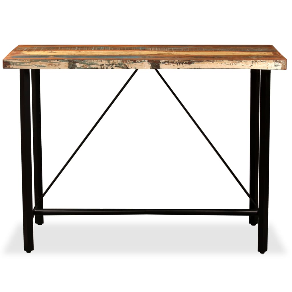 Barset Massief Gerecycled Hout En Echt Leer -Delig 5