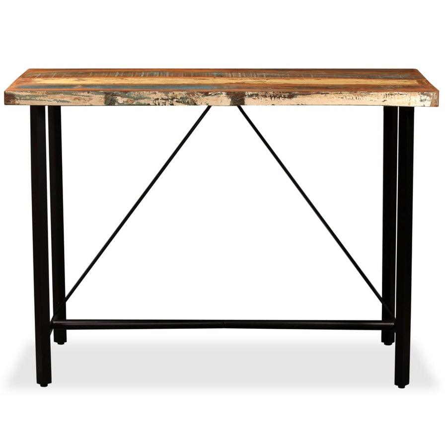 Barset Massief Gerecycled Hout En Echt Leer -Delig 5
