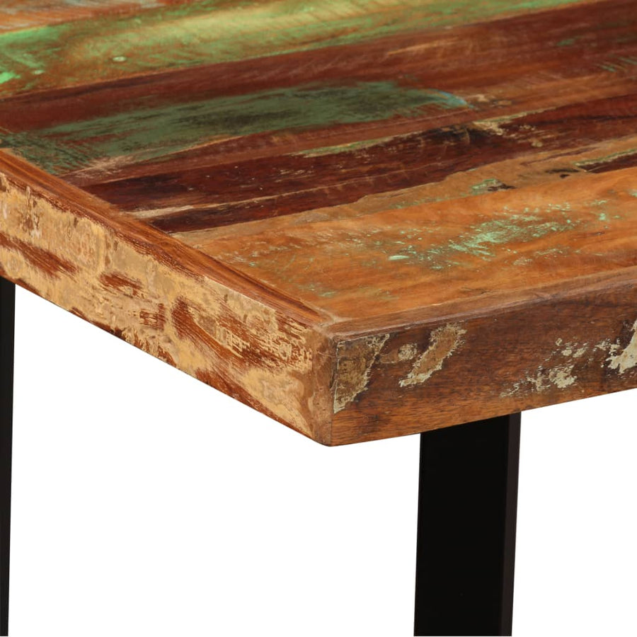 Barset Massief Gerecycled Hout En Echt Leer -Delig 5