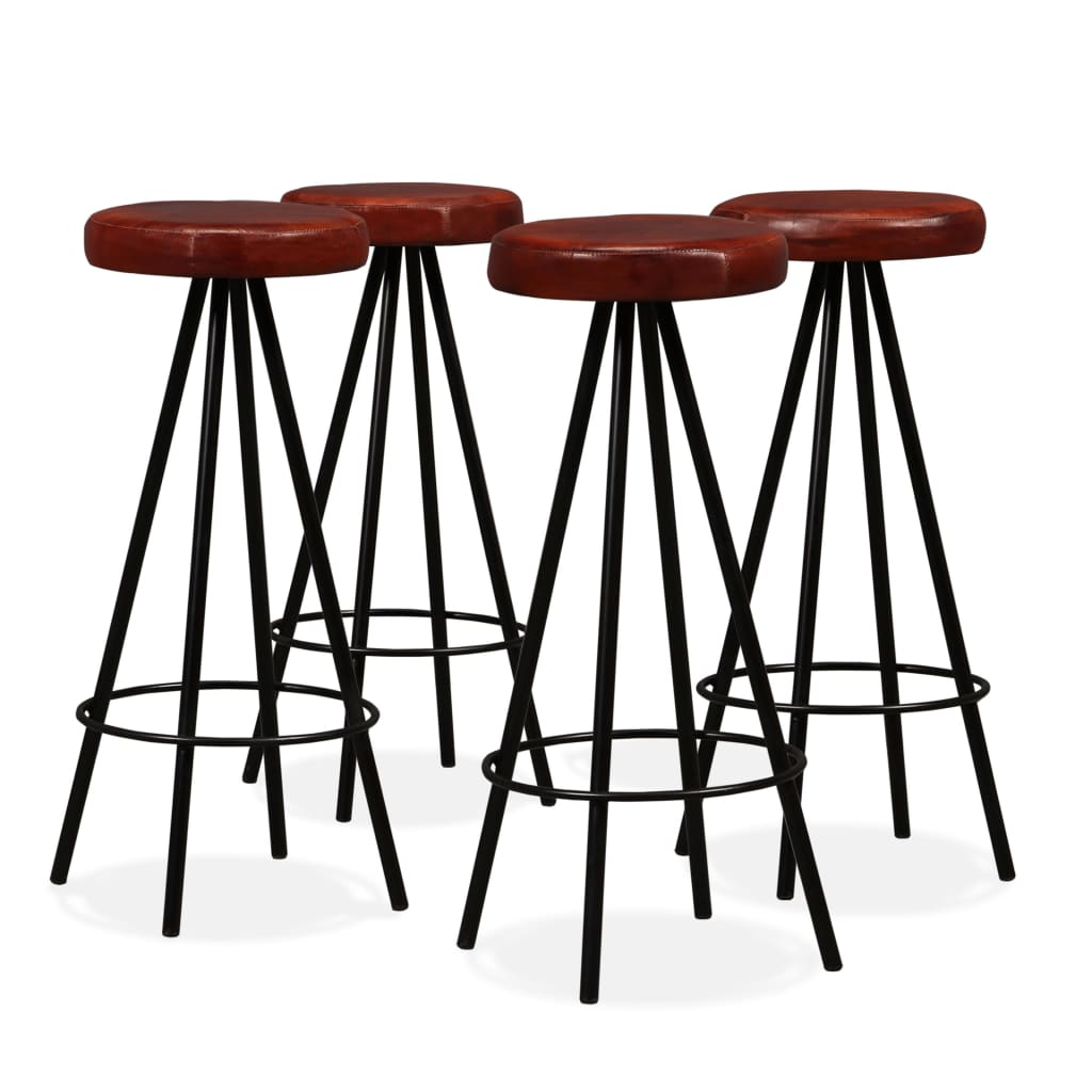 Barset Massief Gerecycled Hout En Echt Leer -Delig 5
