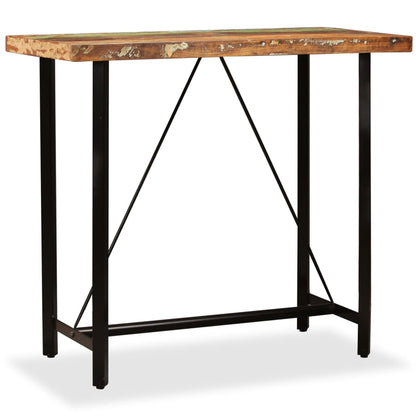 Barset Massief Gerecycled Hout, Echt Leer En Canvas -Delig 5