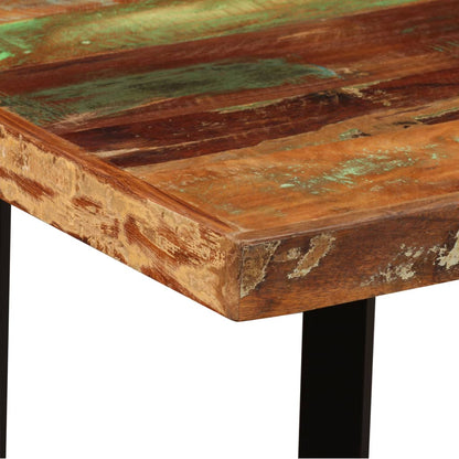 Barset Massief Gerecycled Hout, Echt Leer En Canvas -Delig 5