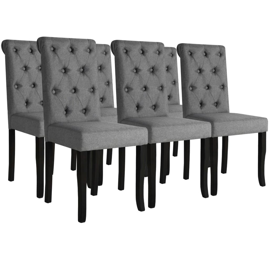 Eetkamerstoelen Stof 6 Donkergrijs