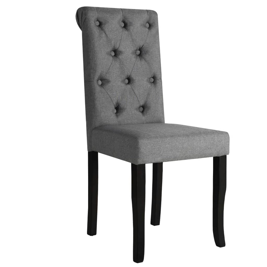 Eetkamerstoelen Stof 6 Donkergrijs