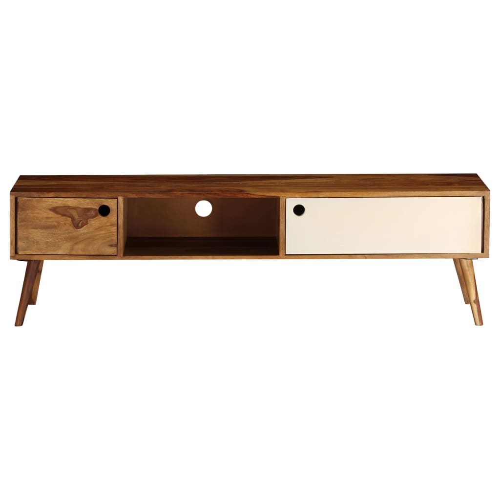 Tv-Meubel 140X30X40 Cm Massief Acaciahout