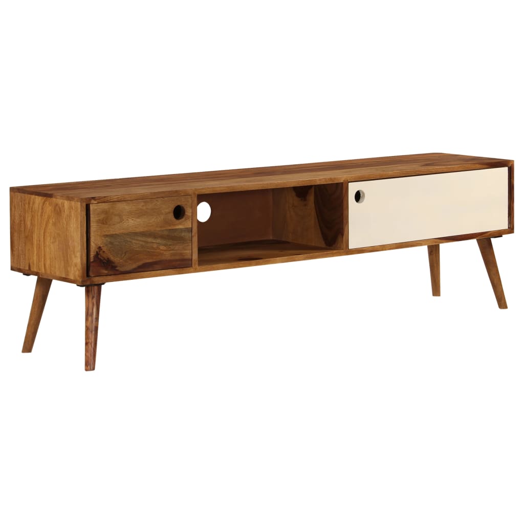 Tv-Meubel 140X30X40 Cm Massief Acaciahout