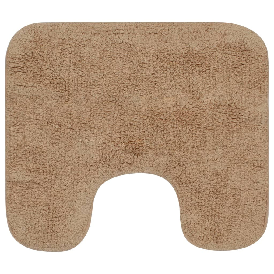 Badmattenset Stof 3-Delig Beige