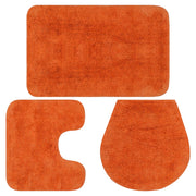 Badmattenset 3-delig oranje katoen
