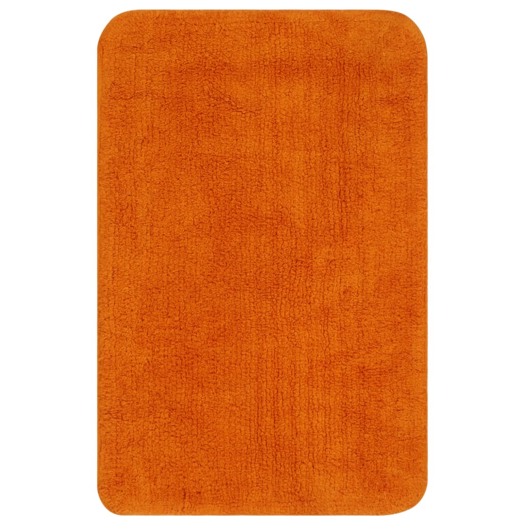 Badmattenset Stof Oranje 3-Delig orange