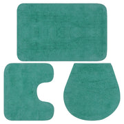 Badmattenset 3-delig turquoise katoen