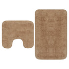 Badmattenset 2-delig beige katoen 63x93 cm