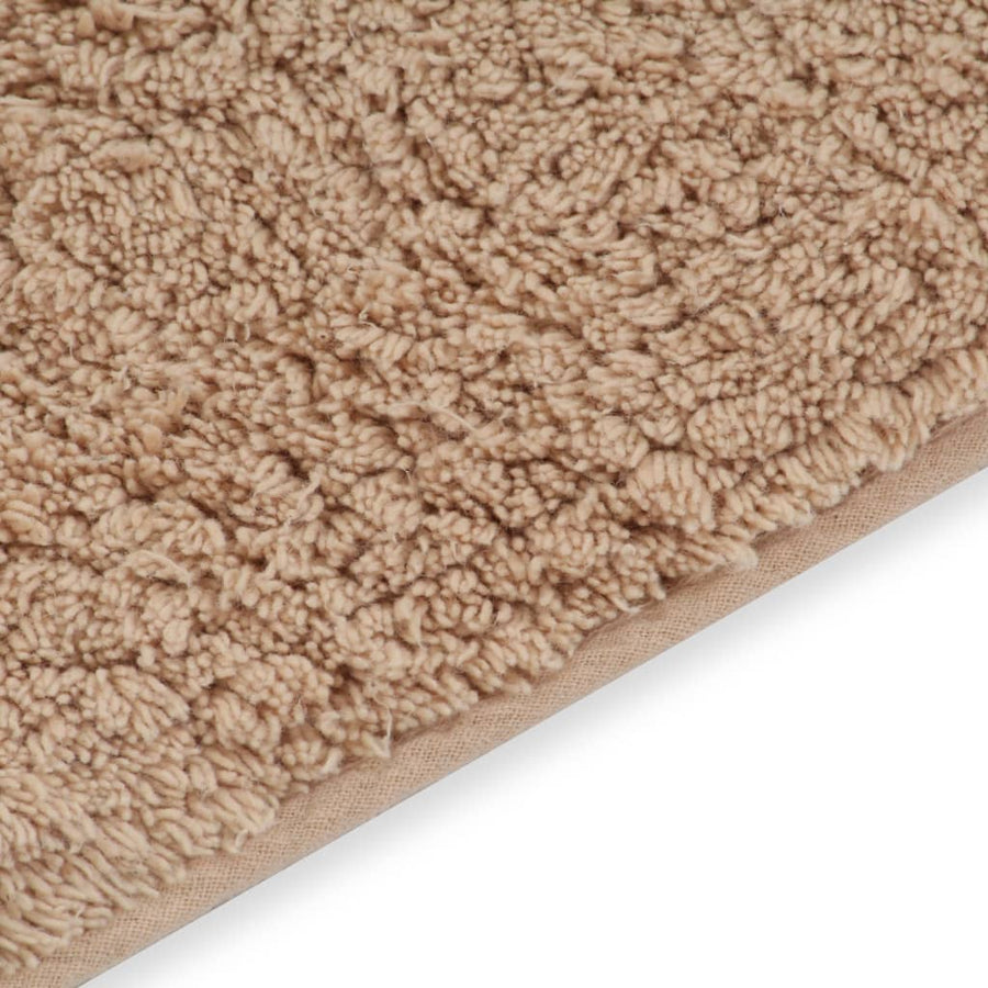 Badmattenset Stof 2-Delig Beige