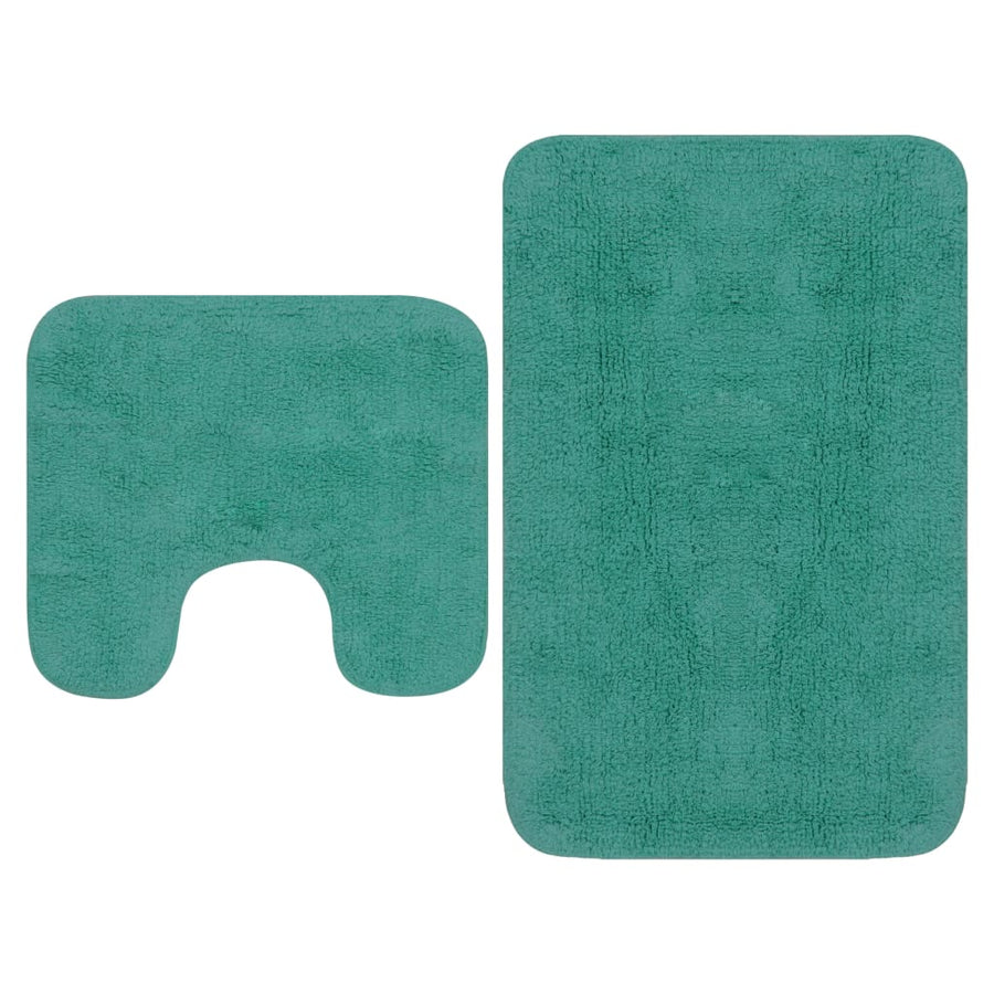 Badmattenset Stof 2-Delig Turquoise