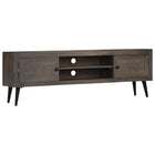 Tv-meubel 140x30x45 cm massief mangohout grijs