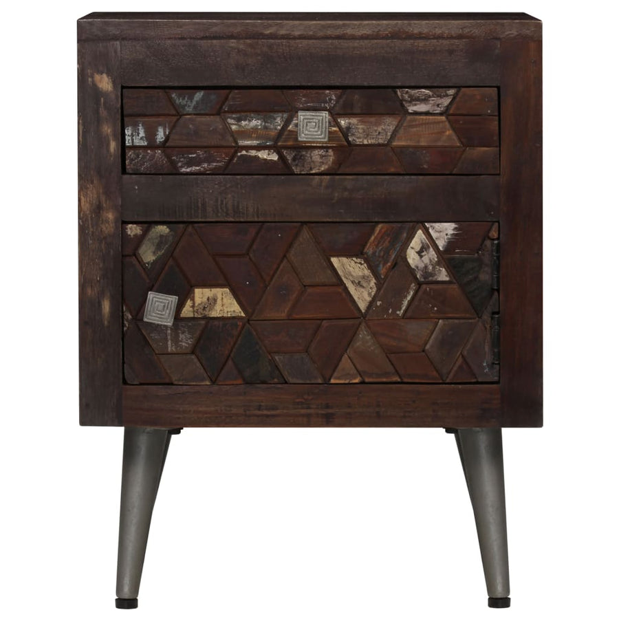 Nachtkastje 40x30x50 cm massief gerecycled hout
