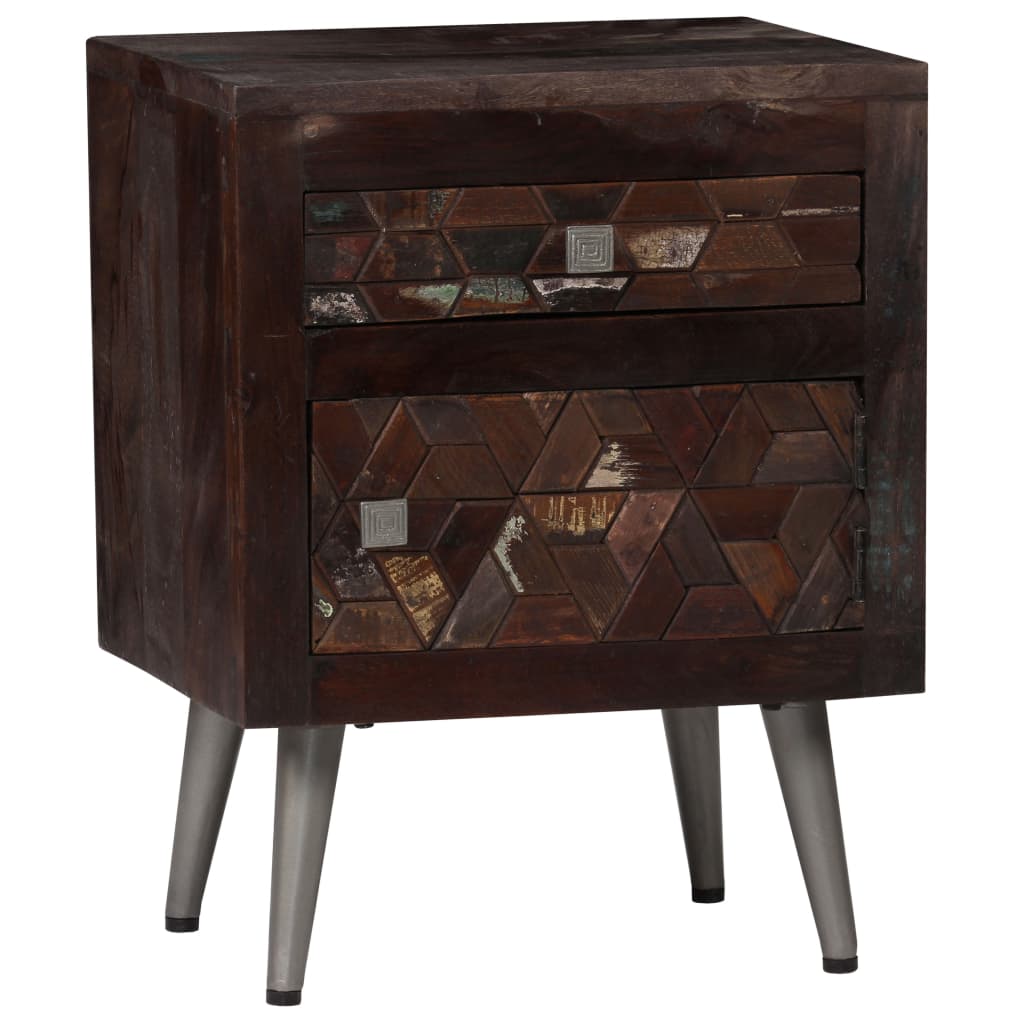 Nachtkastje 40x30x50 cm massief gerecycled hout