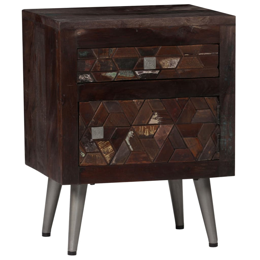 Nachtkastje 40x30x50 cm massief gerecycled hout