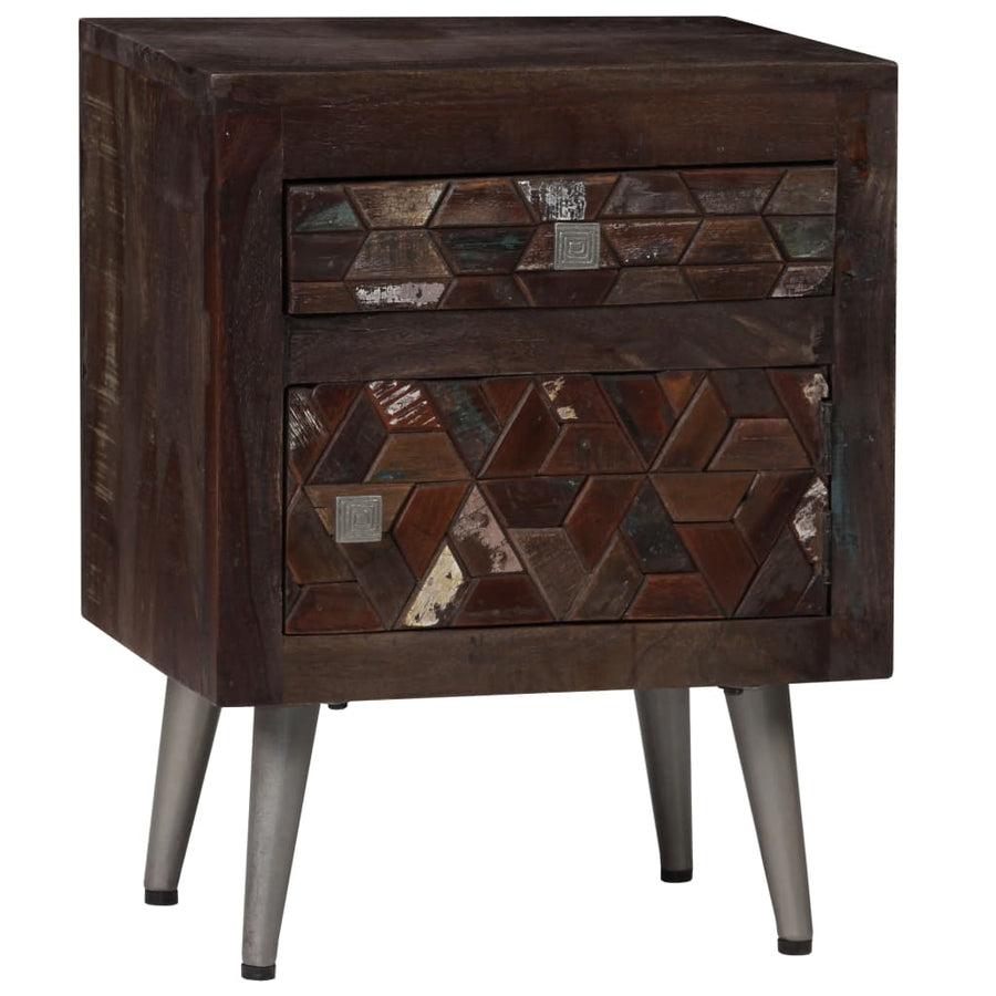 Nachtkastje 40x30x50 cm massief gerecycled hout