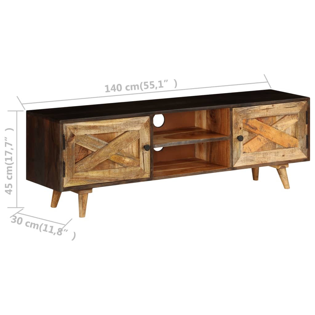 Tv-Meubel Massief Mangohout 140 x 30 x 45 cm