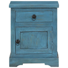 Nachtkastje 40X30X50 Cm Massief Mangohout Blauw