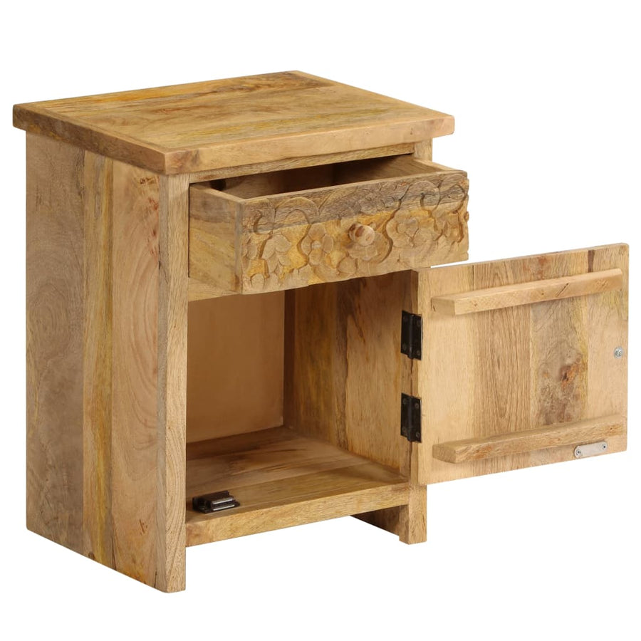 Nachtkastje 40x30x50 cm massief mangohout