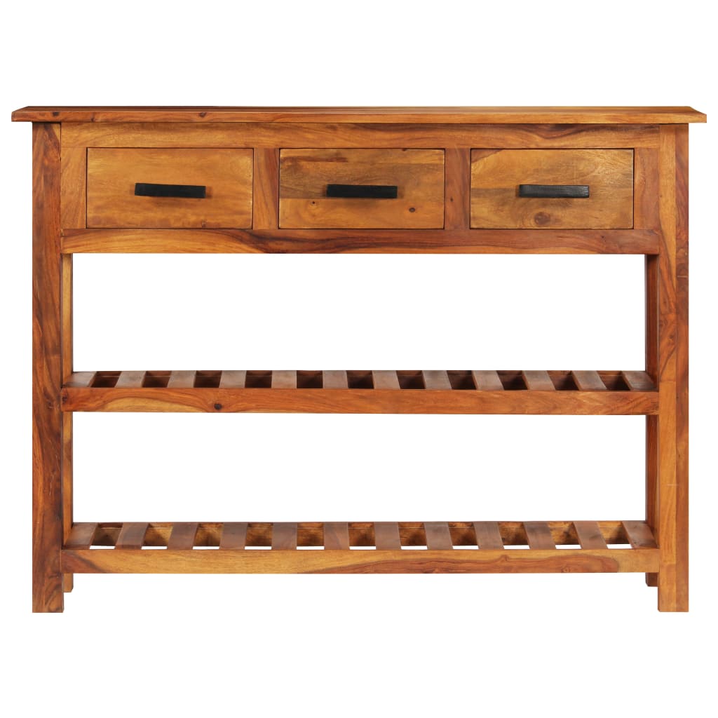 Dressoir met 3 lades 110x30x80 cm massief sheeshamhout