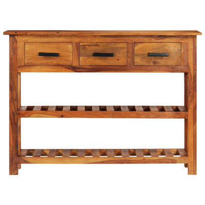 Dressoir met 3 lades 110x30x80 cm massief sheeshamhout