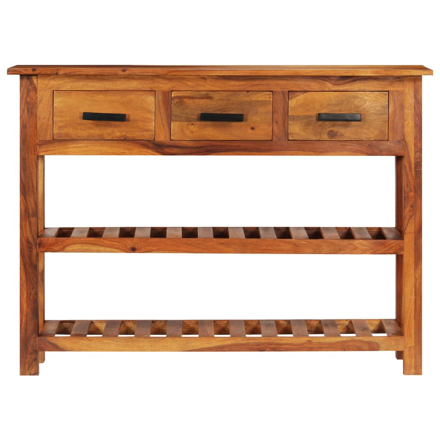 Dressoir met 3 lades 110x30x80 cm massief sheeshamhout