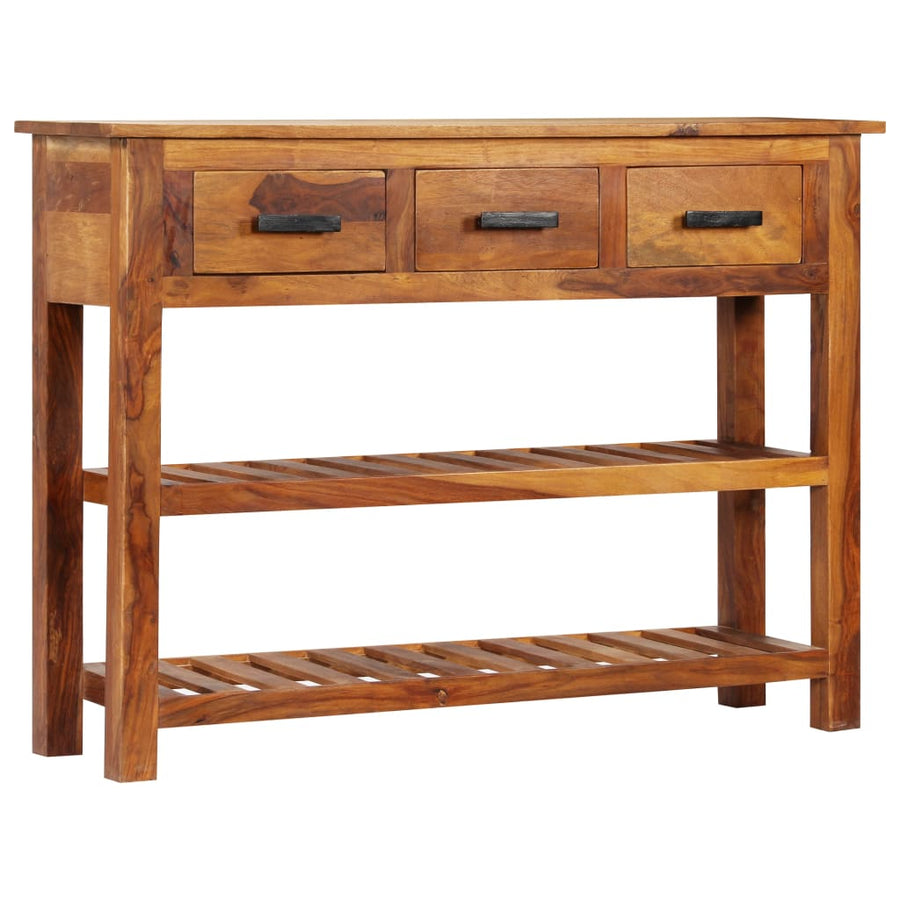 Dressoir met 3 lades 110x30x80 cm massief sheeshamhout