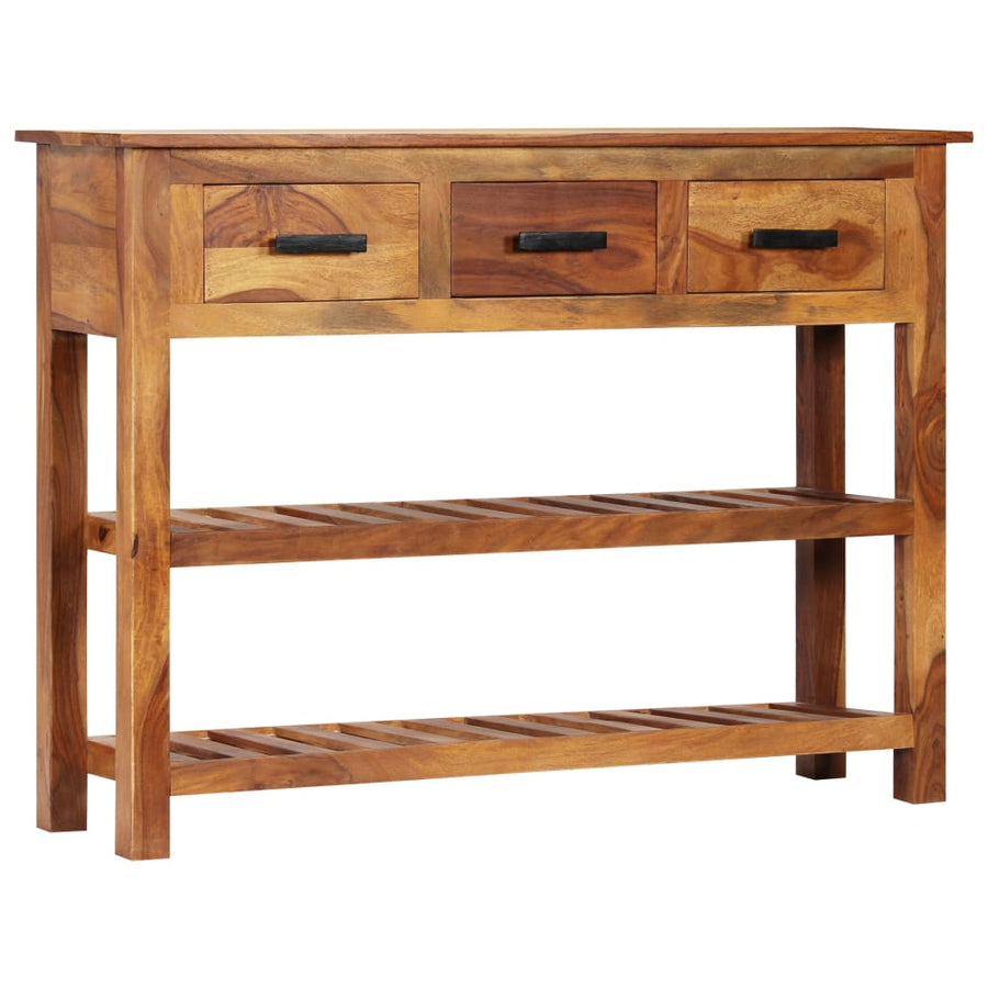 Dressoir met 3 lades 110x30x80 cm massief sheeshamhout