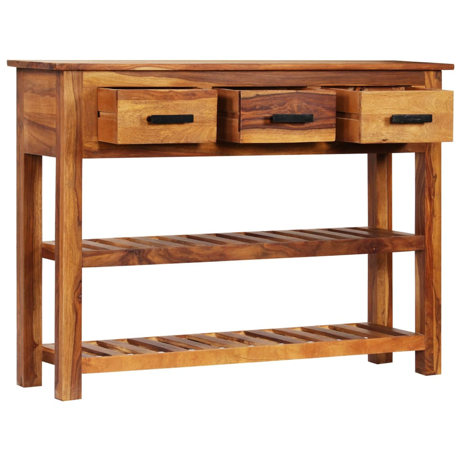 Dressoir met 3 lades 110x30x80 cm massief sheeshamhout