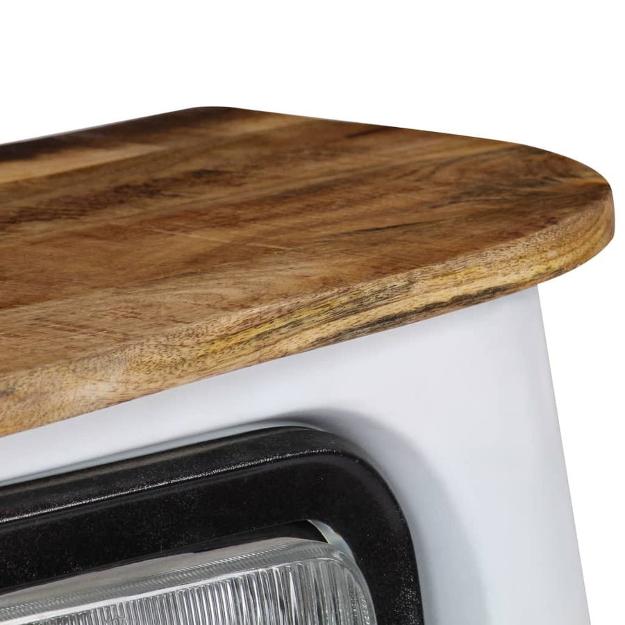Dressoir Vrachtwagen Massief Mangohout Wit