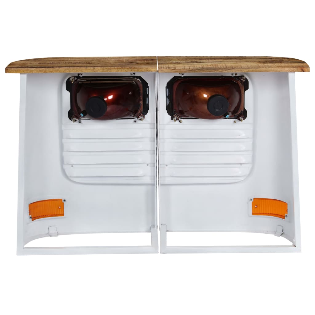Dressoir Vrachtwagen Massief Mangohout Wit