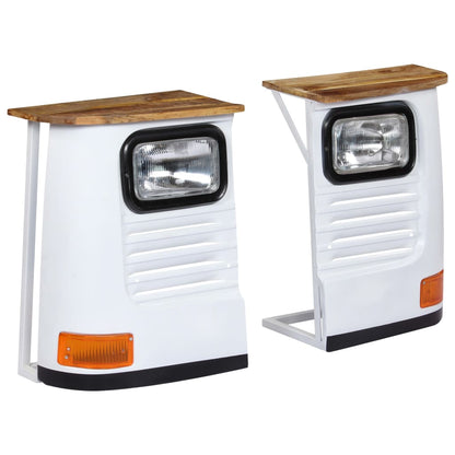 Dressoir Vrachtwagen Massief Mangohout Wit