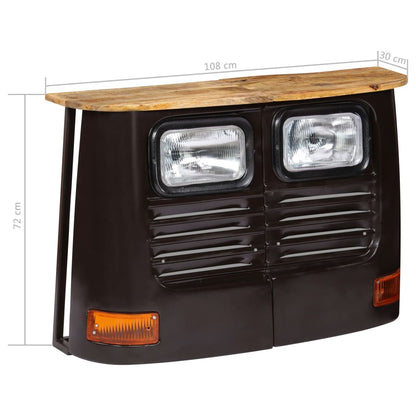 Dressoir Vrachtwagen Massief Mangohout Donkergrijs 1