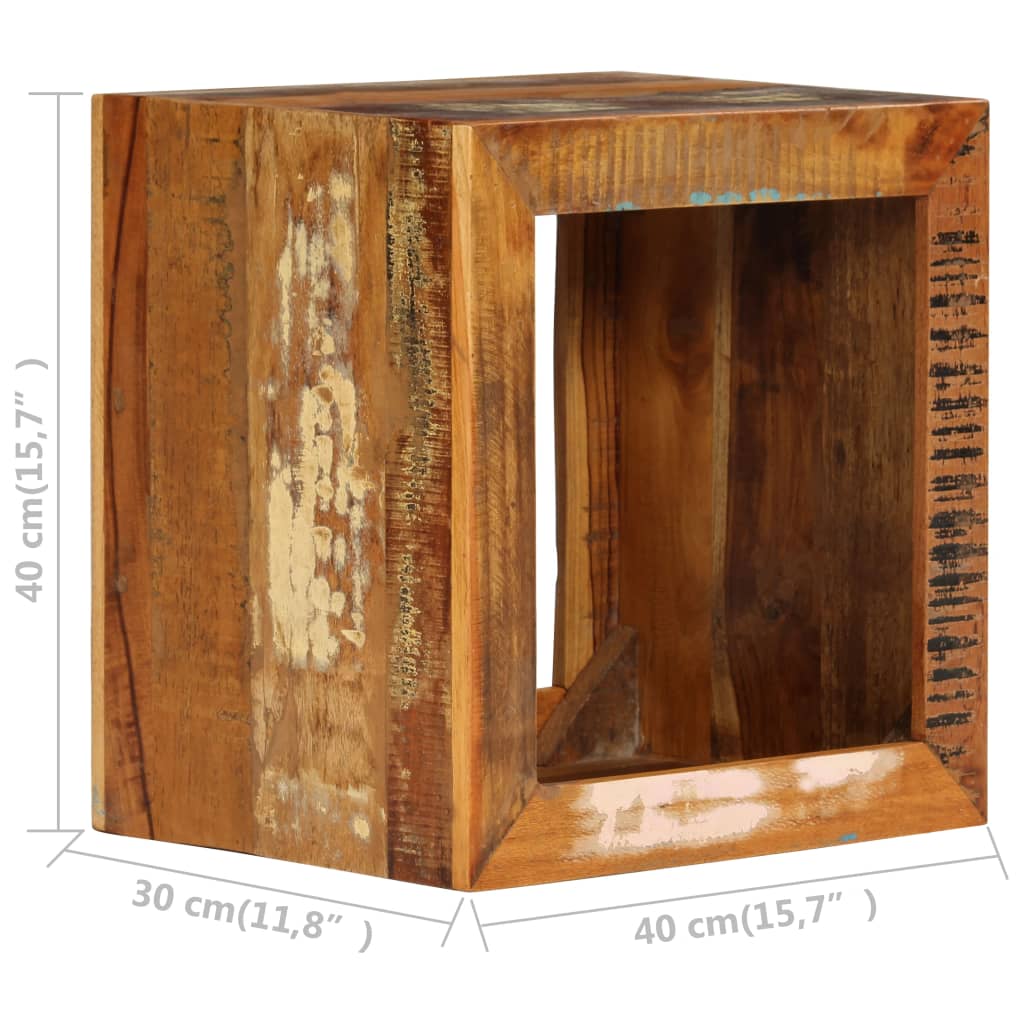 Kruk 40X30X40 Cm Massief Gerecycled Hout