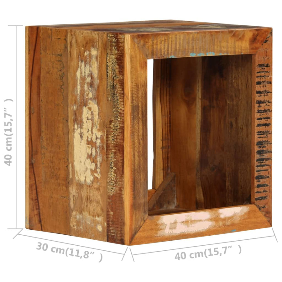 Kruk 40X30X40 Cm Massief Gerecycled Hout