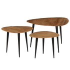 3-Piece Coffee Table Set Solid Acacia Wood