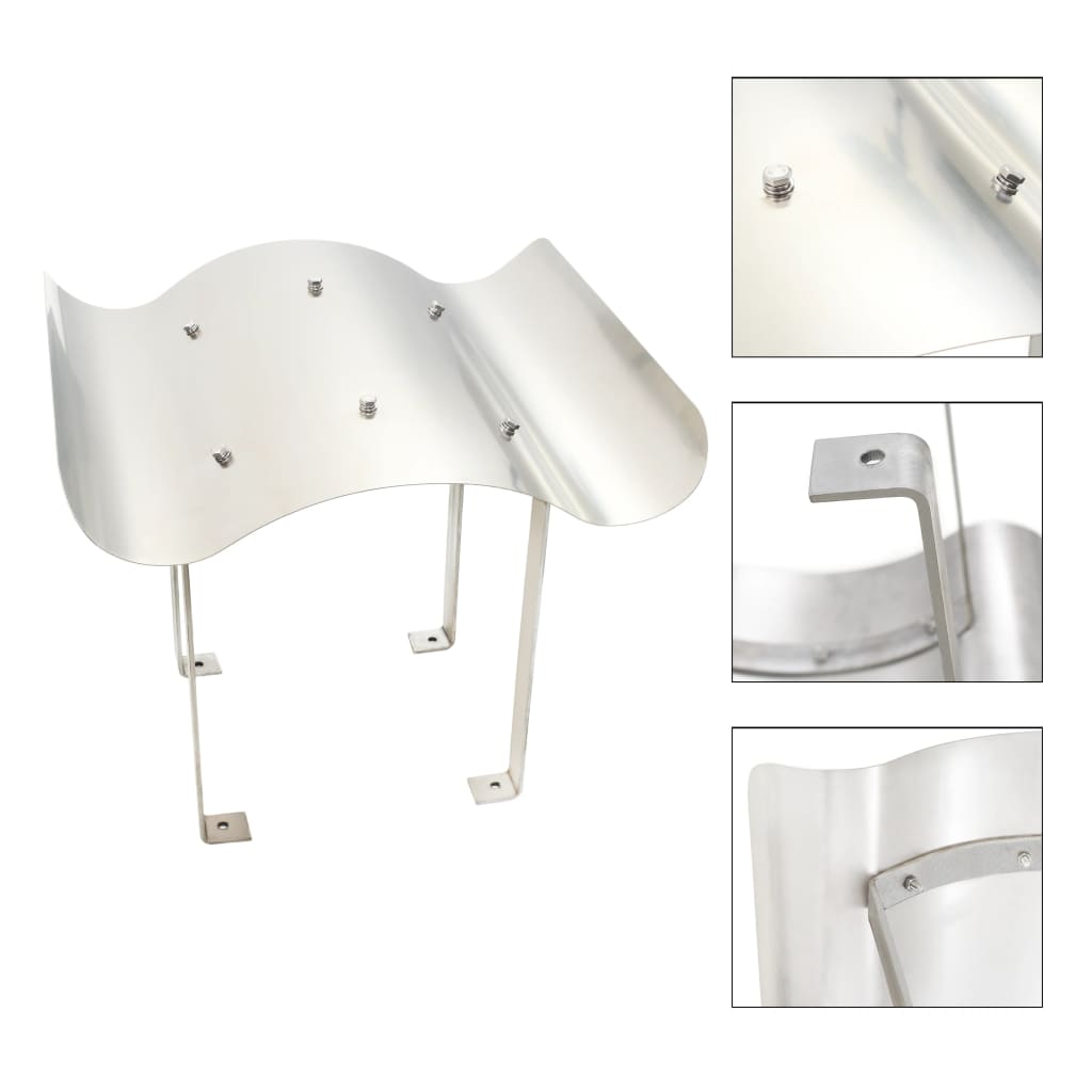 Schoorsteenkap Roestvrij Staal Zilverkleurig 70 x 70 x 37 cm