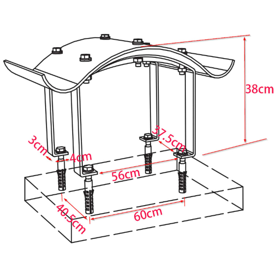 Schoorsteenkap Roestvrij Staal Zilverkleurig 70 x 100 x 38 cm