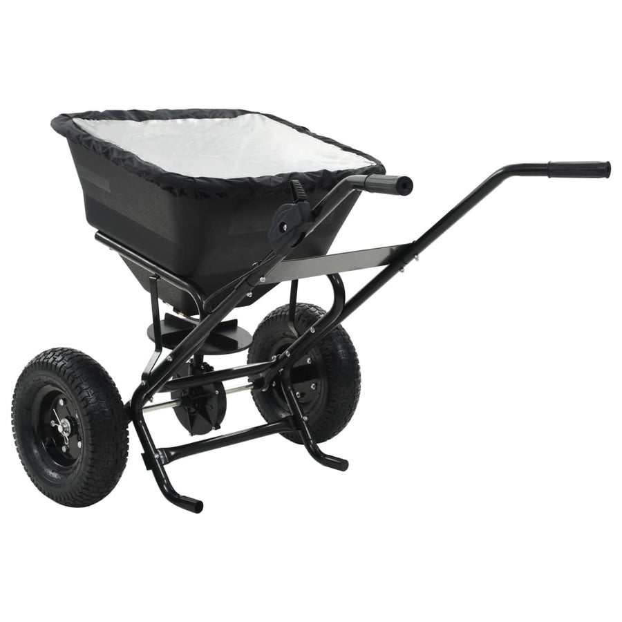 Strooiwagen duwmodel 45 L 106x73x76 cm PVC en staal