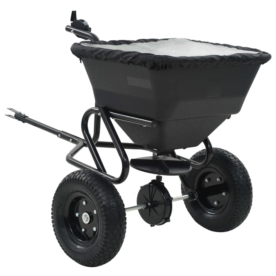 Strooiwagen sleepmodel 45 L 125x74x79 cm PVC en staal