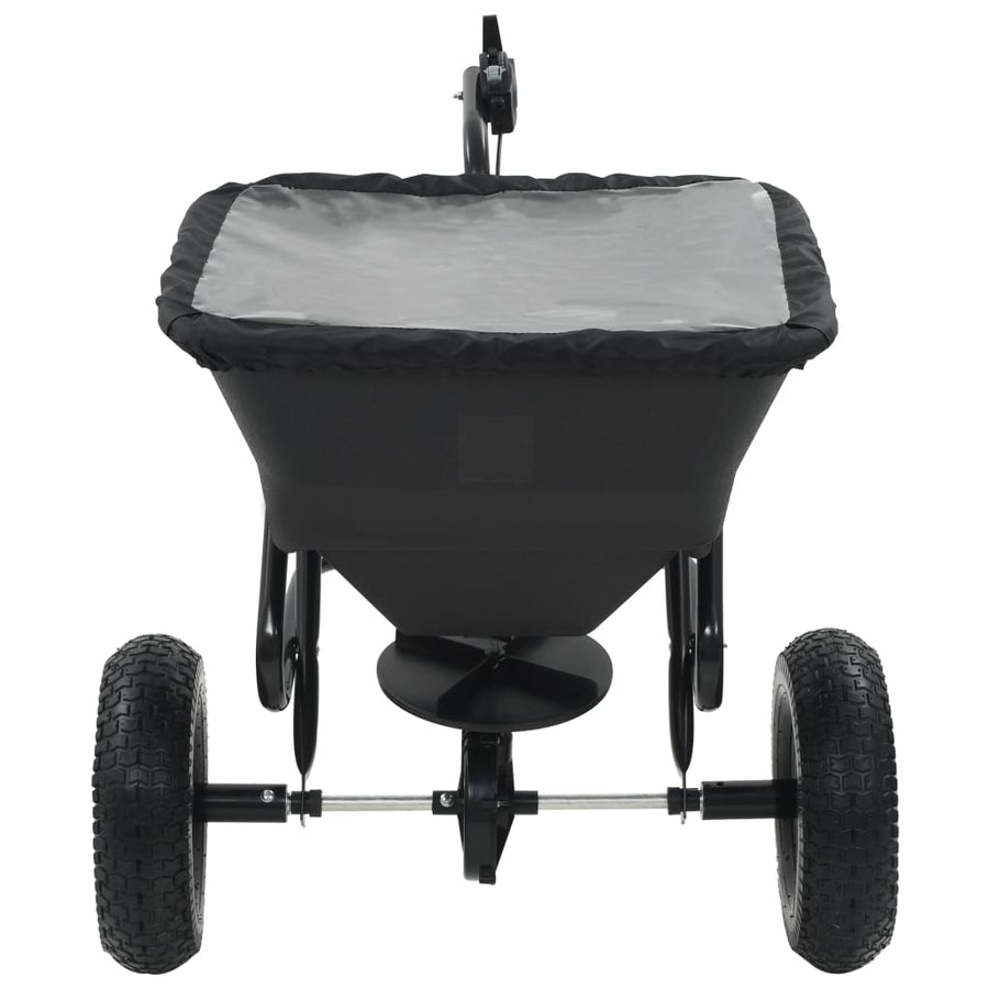 Strooiwagen sleepmodel 45 L 125x74x79 cm PVC en staal