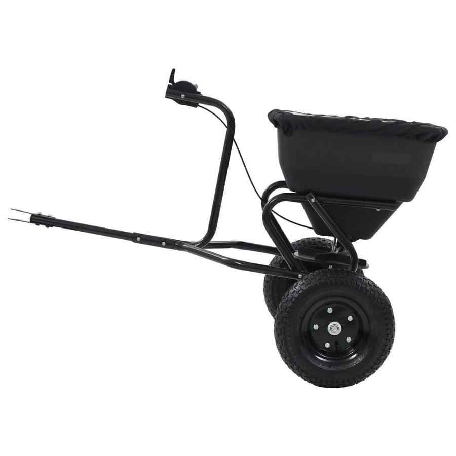 Strooiwagen sleepmodel 45 L 125x74x79 cm PVC en staal