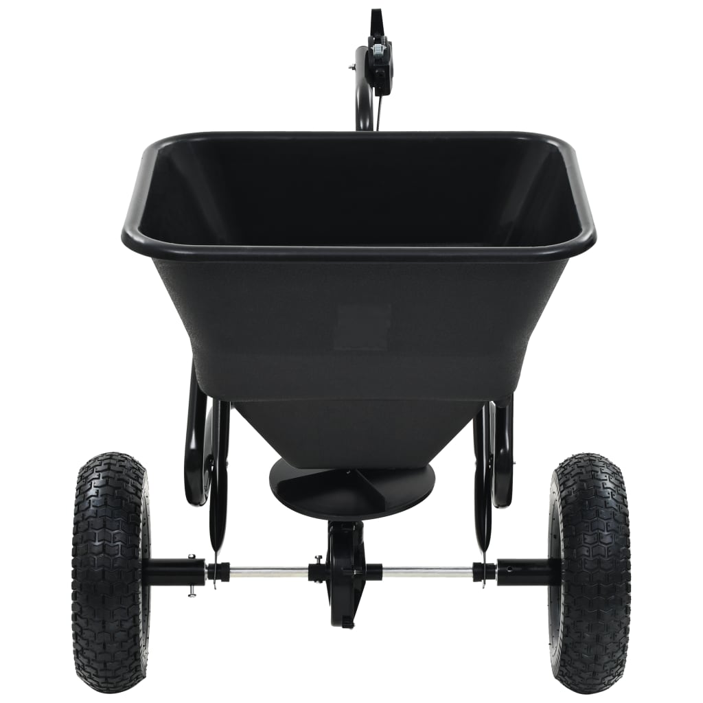 Strooiwagen sleepmodel 45 L 125x74x79 cm PVC en staal